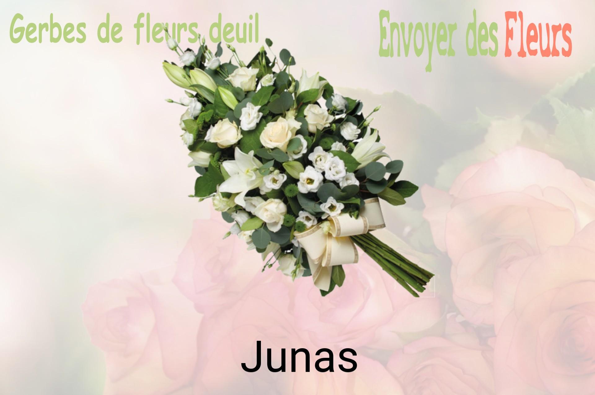 Gerbe de fleurs de deuil livrée à Junas